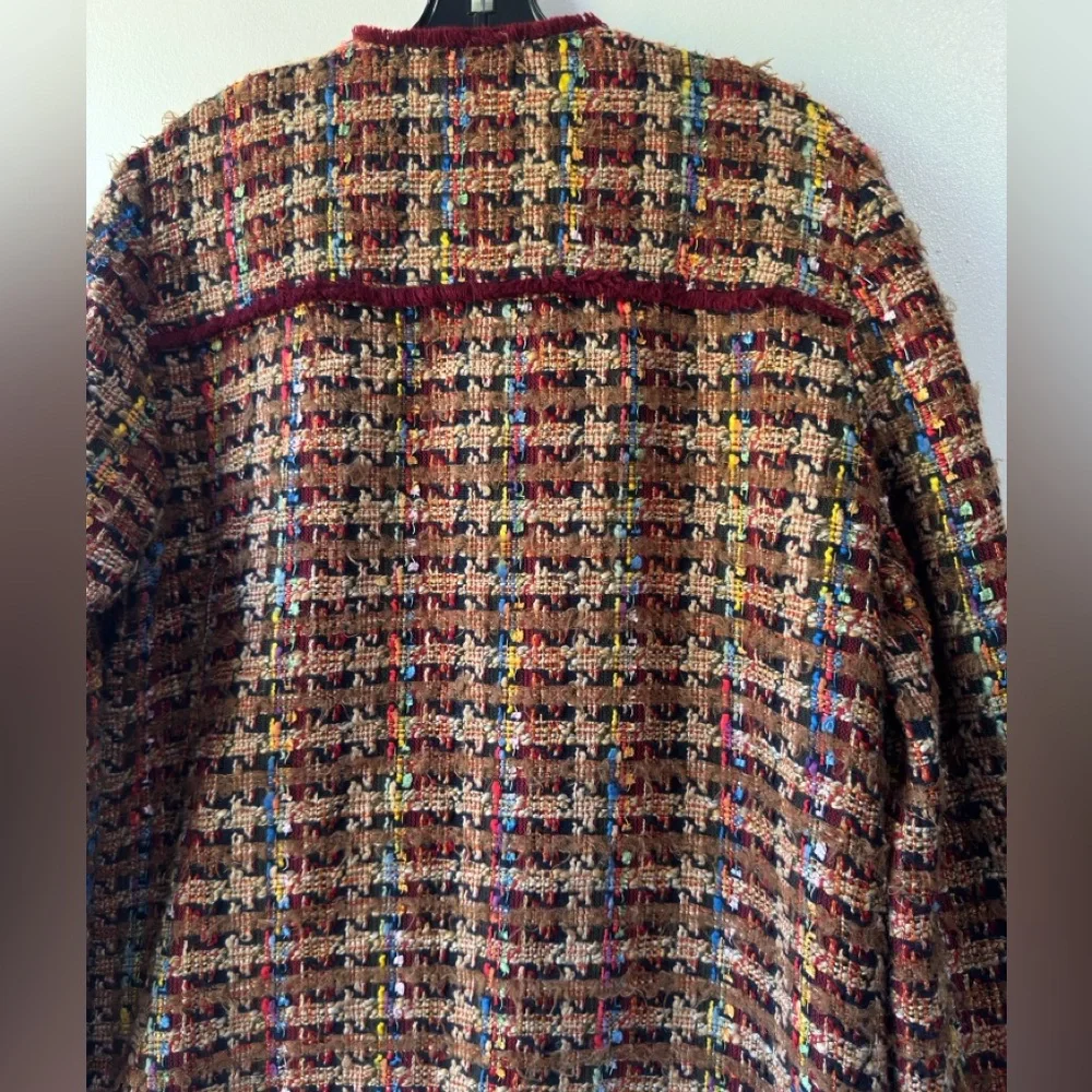 Anthropologie Ett.twa Harlequin Colorful Tweed Jacket Blazer - Picture 8 of 16